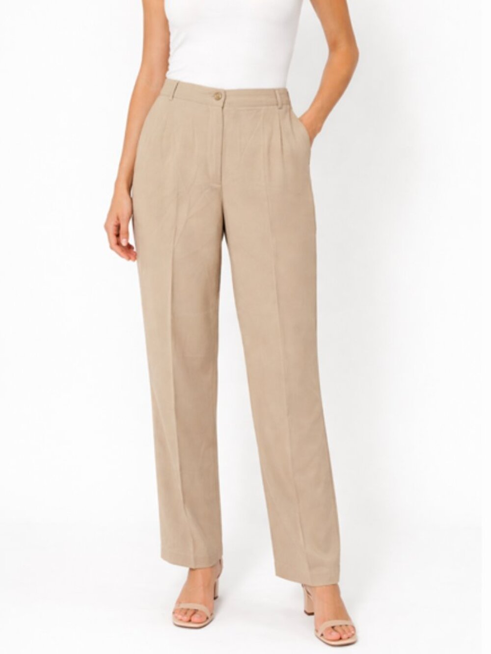 Appleseed's Straight Leg Pants in Beige